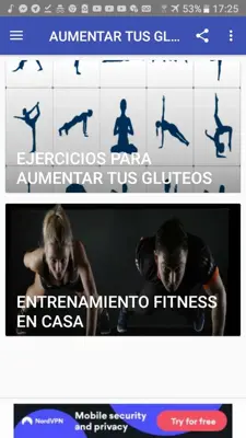 Ejercicios para aumentar glúteos en casa android App screenshot 1